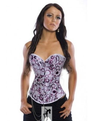 Lace up Polka dot Corset with G-String