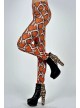 Orange-Snake-Veins-Wild-Leggings