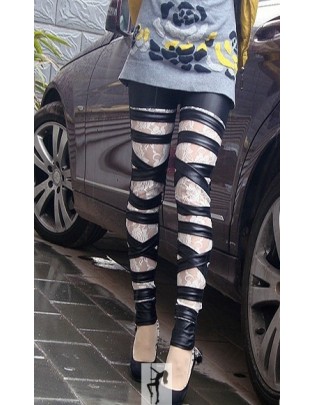 Show Thin Leggings black and white